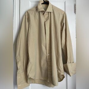 Drake’s for Barney of NY Cotton Button Down Long Sleeve Shirt 39cm 15 1/2 in